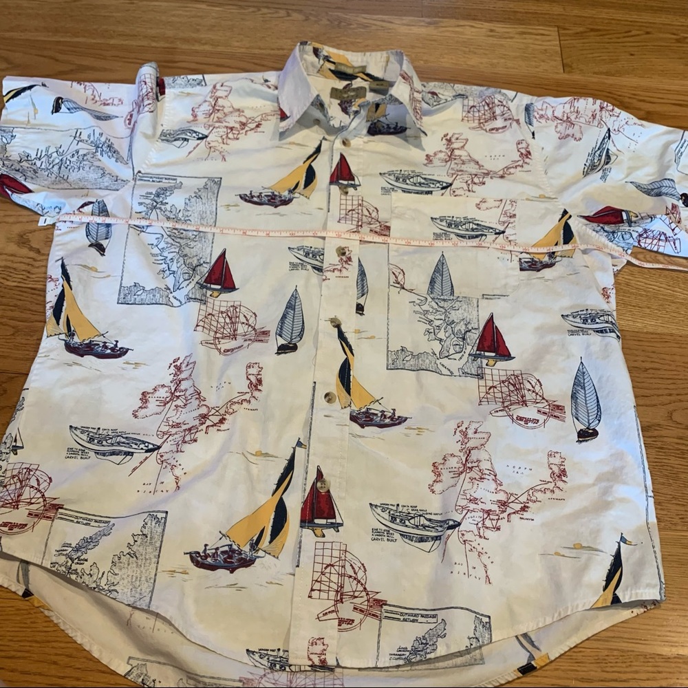 vtg nautical sailboat button down shirt ⛵️ m - Picture 4 of 9